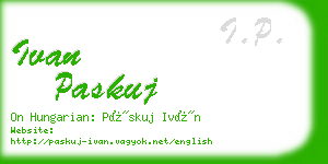 ivan paskuj business card